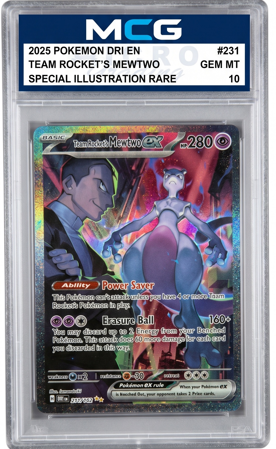 2025 Pokémon Team Rocket Mewtwo GEM MT 10